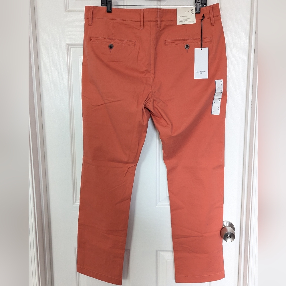 🥳3 for $20🥳 Goodfellow & Co Men's Classic Slim Coral Chinos - Picture 2 of 6